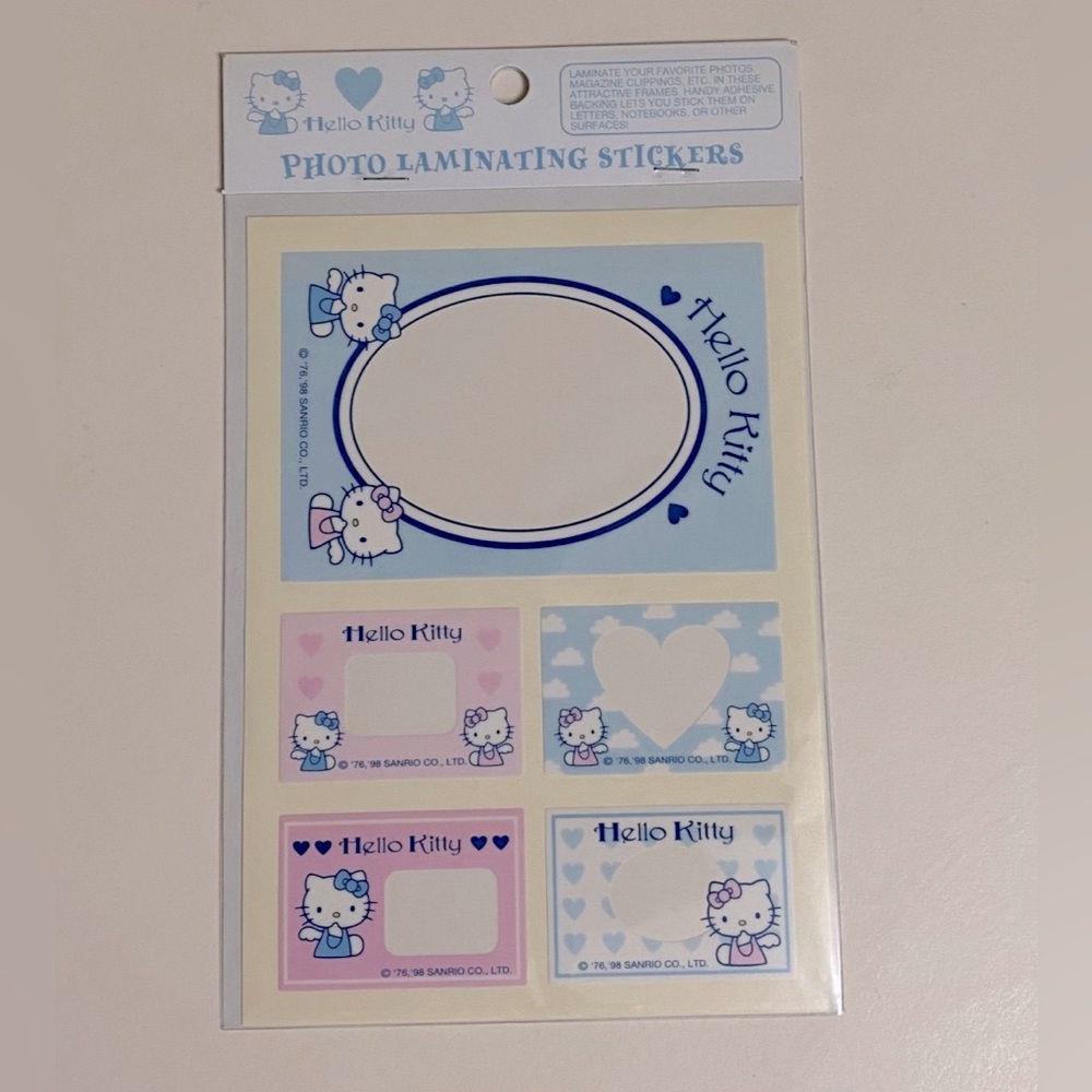 Hello Kitty Blue Angel Photo Laminating Stickers.